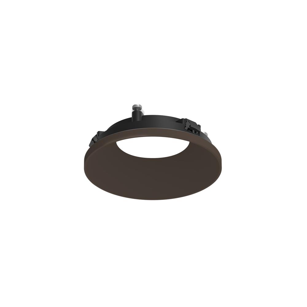 3" Apollo Round Flangeless Downlight Trim with Clear Lens, Bronze Finish
