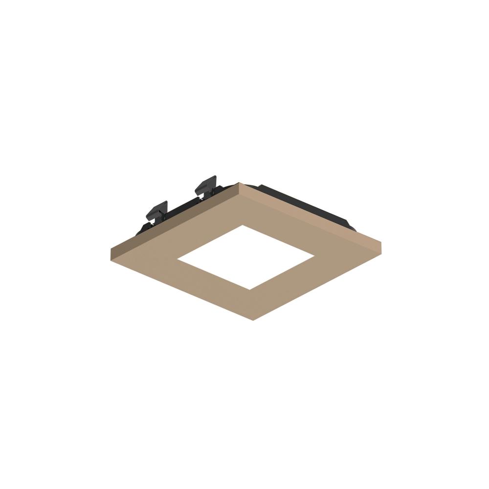 3" Apollo Square Flangeless Pinhole Trim with Clear Lens, Wheat Diffused Finish