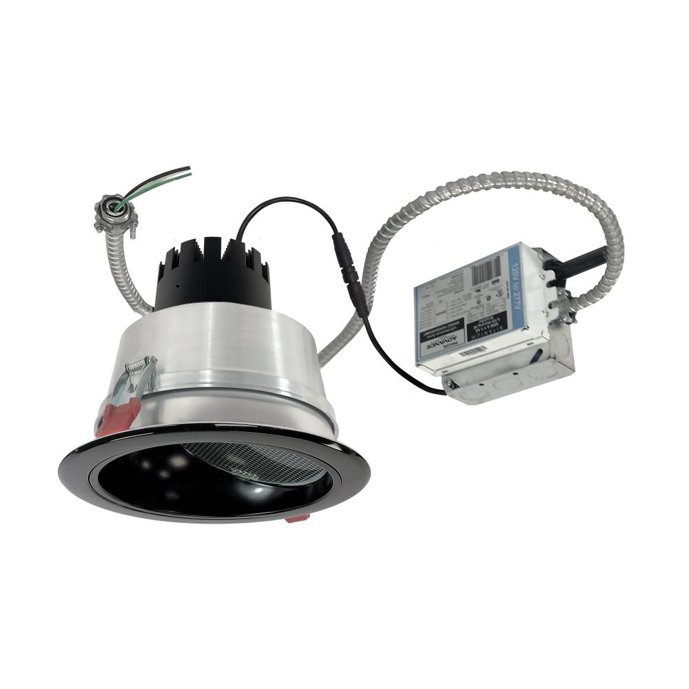 6" Sapphire III Retrofit, Black Wall Wash Reflector/Black Flange, 120-277V; 0-10V Dimming,