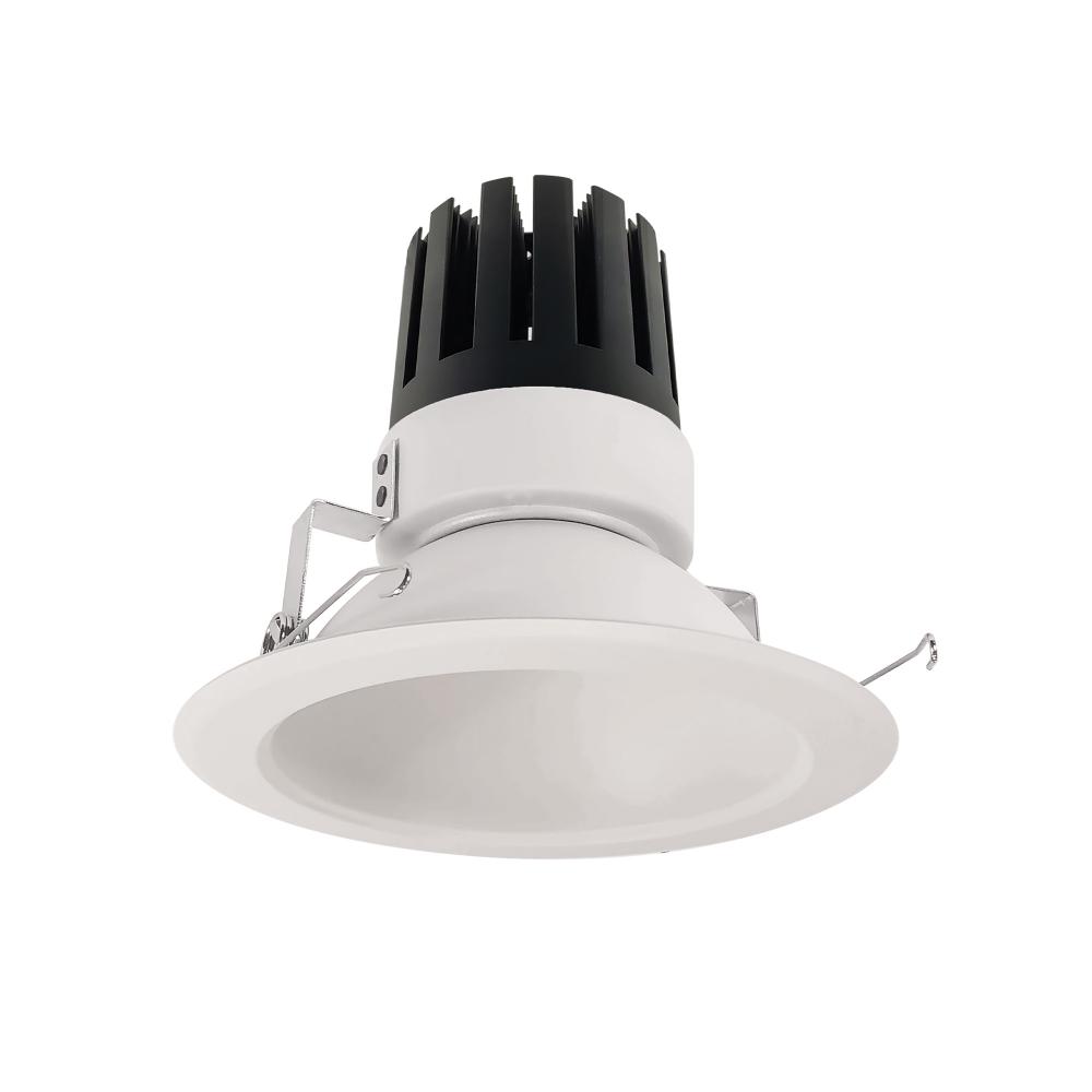 6" Marquise III Round Open Reflector, 2500lm, 3500K, Flood Optic, White Reflector/White Flange