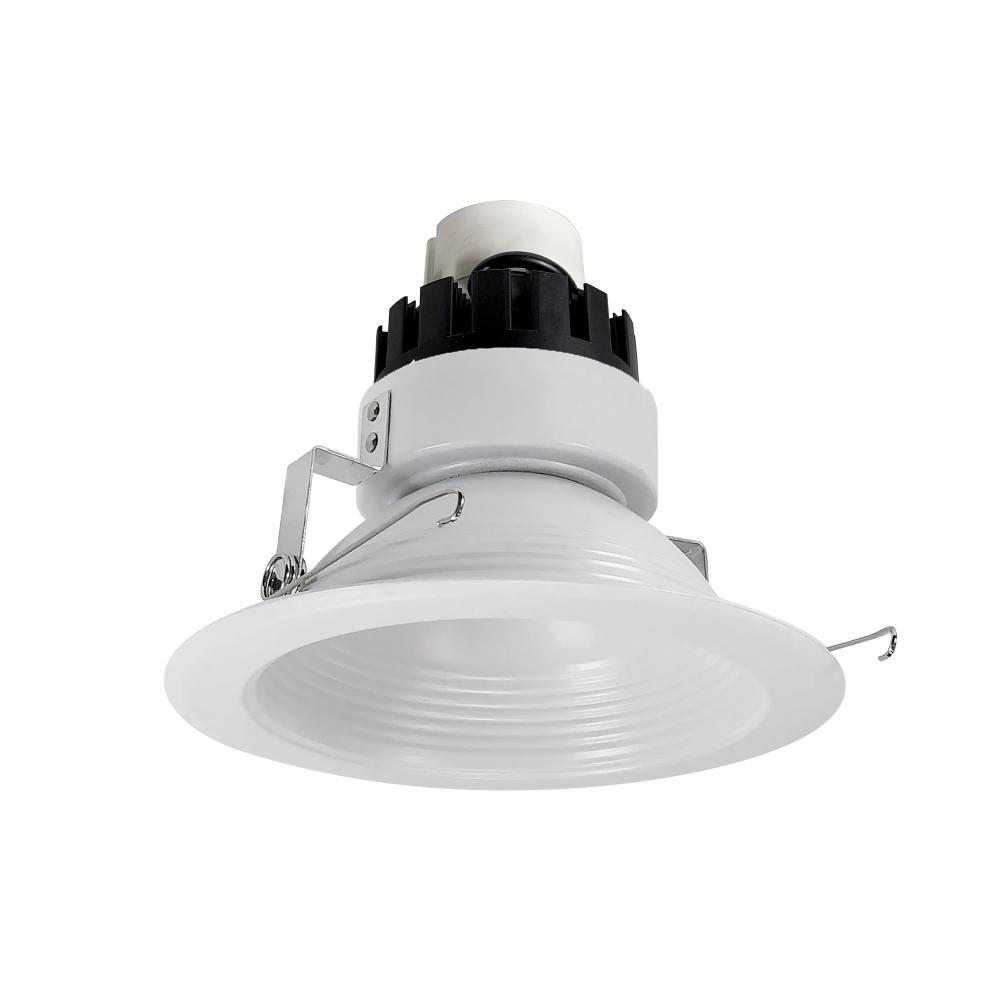 6" Marquise III Retrofit, Matte Powder White Baffle/Matte Powder White Flange, 120-277V; 0-10V