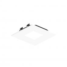 Nora NAPF-3SPHMPW - 3" Apollo Square Flanged Pinhole Trim, Matte Powder White Finish
