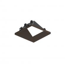 Nora NAPT-3SWWBZ/CL - 3" Apollo Square Flangeless Wall Wash Trim with Clear Lens, Bronze Finish