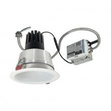 Nora NCR3-61L435FC01MPW - 6" Sapphire III Retrofit, Matte Powder White Reflector/Matte Powder White Flange, 120V; 0-10V