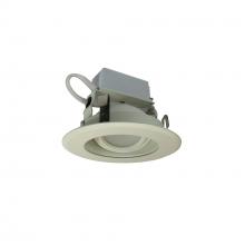 Nora NLCBC-46935XWWLE4EM - 4" Cobalt Adjustable LED Retrofit, 1000lm / 12W, 3500K, White Reflector / White Flange,