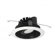 Nora NRM3-67L130NBW - 6" Marquise III Adjustable Regressed Gimbal Baffle, 900lm, 3000K, Narrow Flood Optic, Black