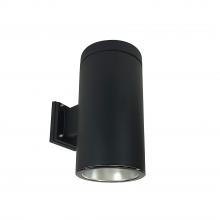 Nora NYLS3-6W1L540FC12DBB - 6" Sapphire III Wall Mount Black Cylinder, Diffused Clear Reflector/Black Flange, 120-277; 0-10V