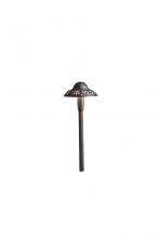 Kichler 15857AZT27R - Pierced Dome 2700K LED Path Light Textured Architectural Bronze
