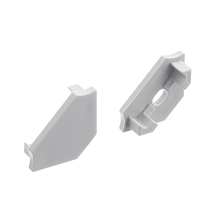 Kichler 1TEE145SFSSIL - TE Standard Series 45 Degree Channel End Caps Silver