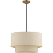 Livex Lighting 58874-48 - 3 Light Antique Gold Leaf Pendant