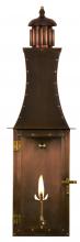 The Coppersmith FCH30G - The CopperSmith Churchill Flush 28" Tall Copper Gas Wall Mount Outdoor Light Lantern Sconce
