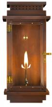 The Coppersmith FCO24G - The CopperSmith Contempo Flush 22" Tall Copper Gas Wall Mount Outdoor Light Lantern Sconce