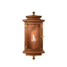 The Coppersmith FTR31E - The CopperSmith Biltmore  Flush Traveler 31" Tall Copper Electric Wall Mount Outdoor LT Lantern