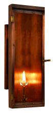 The Coppersmith LU22G - The CopperSmith Luna 22" Tall Copper Gas Wall Mount Outdoor Light Lantern Sconce