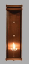 The Coppersmith FAU30G - The CopperSmith Flush Austin 28" Tall Copper Gas Wall Mount Outdoor Light Lantern Sconce