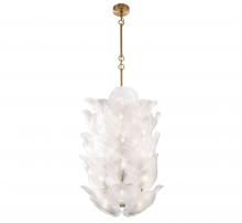 Lib & Co. US 12057-039 - Corato, 40 Light Grand Chandelier, Brushed Brass with Translucent White Glass