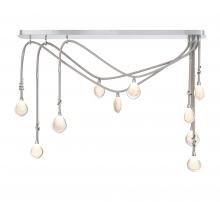 Lib & Co. US 12068-01 - Bellissima, 10 Light Linear Chandelier, Silver Sleeve