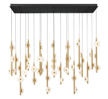 Lib & Co. US 12367-02 - Etna,50 Light Rectangular LED Chandelier Matte Black