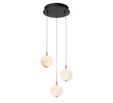Lib & Co. US 12370-02 - Corfu 3 Light Round LED Pendant Matte Black