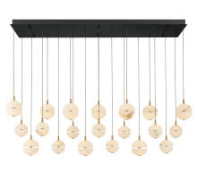 Lib & Co. US 12378-02 - Corfu 20 Light Rectangular LED Chandelier Matte Black