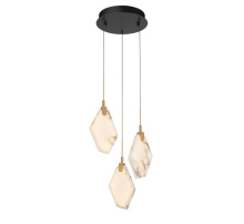 Lib & Co. US 12381-02 - Kosmos 3 Light Round LED Pendant Matte Black