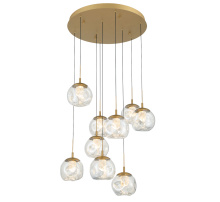 Lib & Co. US 12441-030 - Camerino 9 Light Round LED Chandelier Painted Antique Brass