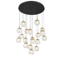 Lib & Co. US 12442-02 - Camerino 19 Light Round LED Chandelier Matte Black