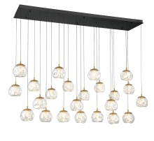 Lib & Co. US 12448-02 - Camerino 23 Light Rectangular LED Chandelier Matte Black