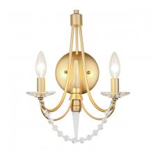 Varaluz 350W02FG - Brentwood 2-Lt Wall Bracket - French Gold
