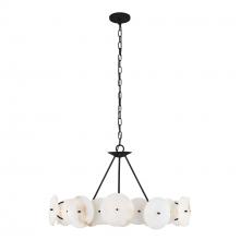 Varaluz 370C06MB - Cosmos 6 Light   Chandelier - Matte Black