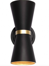 Varaluz 390W02MBFG - Mad Hatter 2 Light   Sconce - Matte Black/French Gold