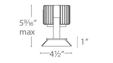 WAC US R4RD1L-NTWB-CB - Volta 4.5" Round Shallow Regressed Invisible Trim with LED Light Engine