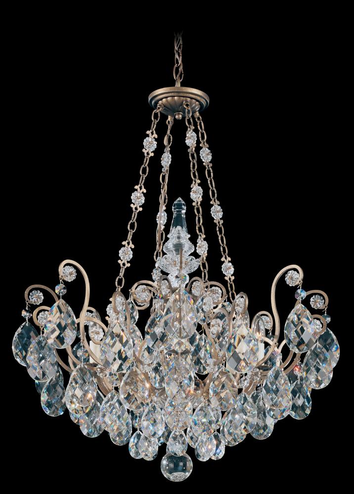 Renaissance 8 Light 120V Pendant in Etruscan Gold with Heritage Handcut Crystal
