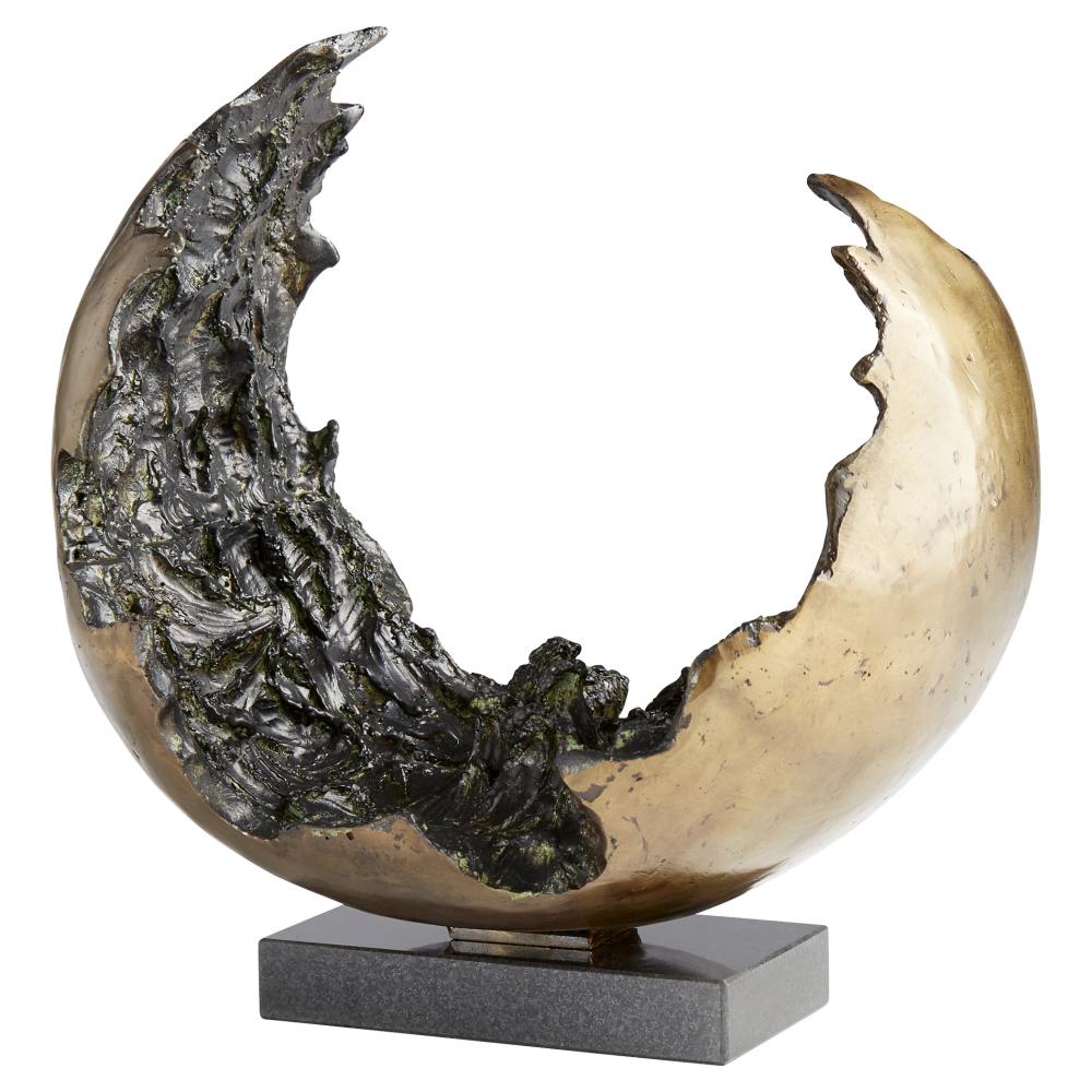Concentric Chaos Sculpture Gold And Black