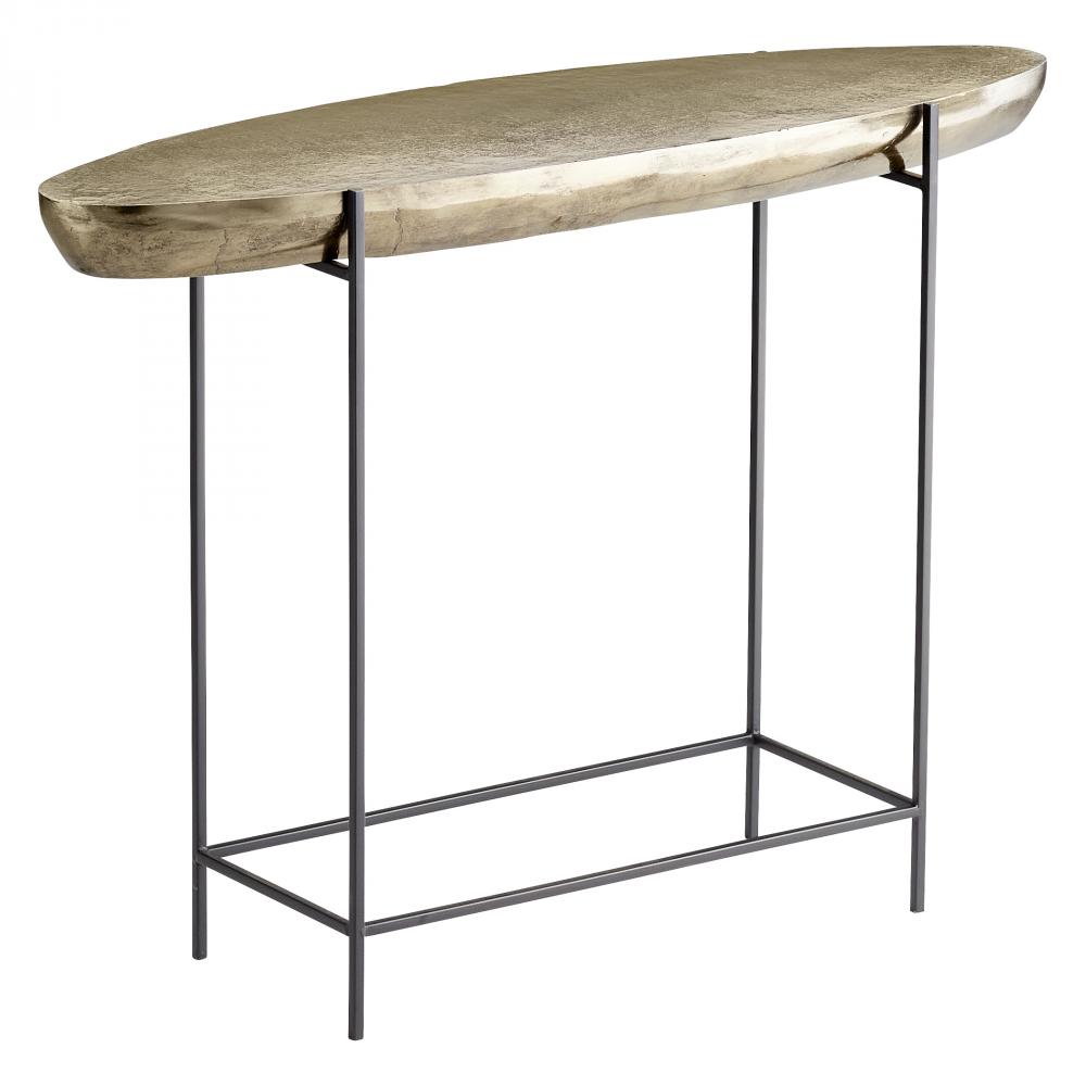 Pontoon Console Table Aged Gold