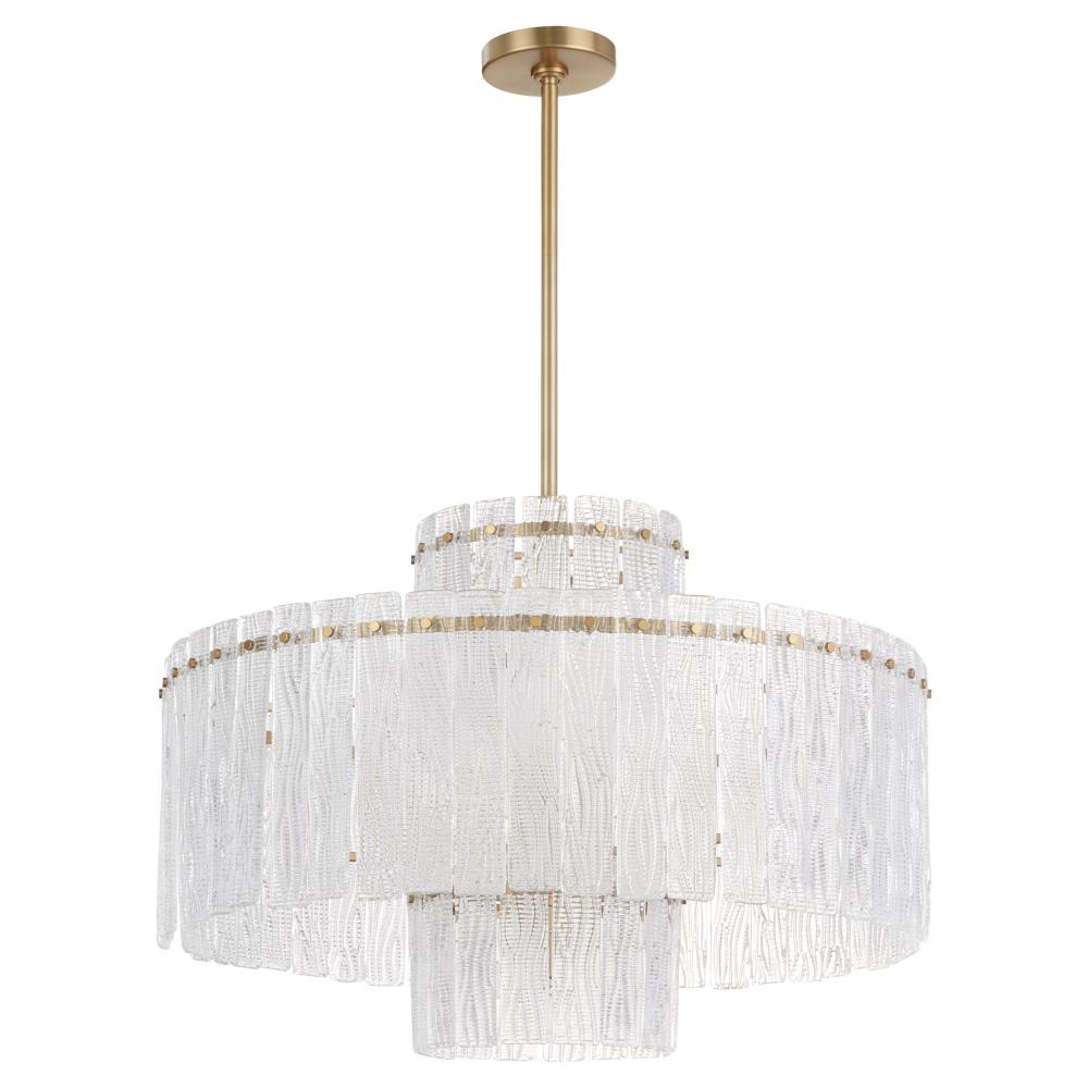 OTHELLO 9-Light Chandelier - Aged Brass