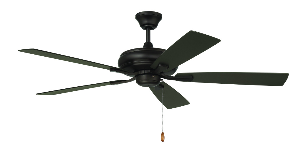 Eos 52" 5-Blade Ceiling Fan in Espresso w/ Espresso/Walnut Blades