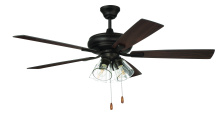 Craftmade ECF104ESP5-ESPWLN - 52" Ceiling Fan w/Blades, 4 Clear Glass LED Lights