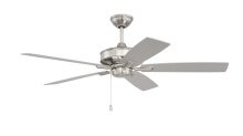 Craftmade OPT52BNK5 - Optimum 52" 5-Blade Ceiling Fan in Brushed Polished Nickel w/ Brushed Nickel/Dark Driftwood Blad