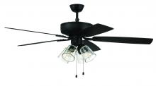 Craftmade P104FB5-52FBGW - 52" Ceiling Fan w/Blades, 4 Clear Glass LED Lights