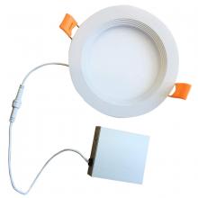 Bulbrite 773270 - 773270 18W LED 8" RECESSED DOWNLIGHT W/ METAL JBOX & BAFFLE WHITE ROUND DIMMABLE 90CRI 2700K 120