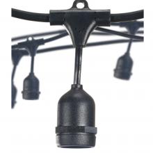 Bulbrite 812480 - 812480 48' STRING LIGHT 15 SOCKETS 36" SPACING E26 BLACK - NO BULBS