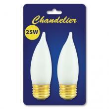 Bulbrite 489025 - 489025 25W CA10 FLAME FROST E26 120V 2PK BLISTER