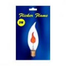 Bulbrite 480503 - 480503 3W B10 FLICKER TORPEDO CLEAR E26 130V 1PK BLISTER