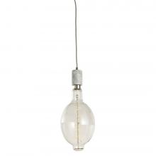 Bulbrite 810121 - 810121 4W LED BT SHAPED GRAND 2200K FILAMENT W/ NATURAL WHITE MARBLE PENDANT