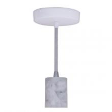 Bulbrite 810092 - 810092 PEND DIR WIRE NAT MARBLE SOCKET WHITE-SILV CORD