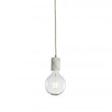 Bulbrite 810105 - 810105 NATURAL MARBLE WHITE PENDANT W/ 8.5W LED G40 2700K FILAMENT E26 FULLY COMPATIBLE DIMMING