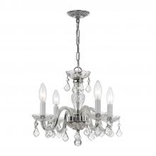 Crystorama 1064-CH-CL-MWP - Traditional Crystal 15'' Hand Cut Crystal Polished Chrome Chandelier