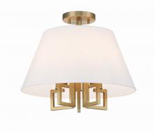 Crystorama 2255-VG_CEILING - Libby Langdon Westwood 16'' Vibrant Gold Semi Flush Mount
