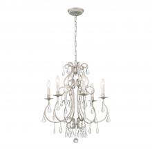 Crystorama 5016-OS-CL-MWP - Ashton 21.5'' Hand Cut Crystal Olde Silver Chandelier